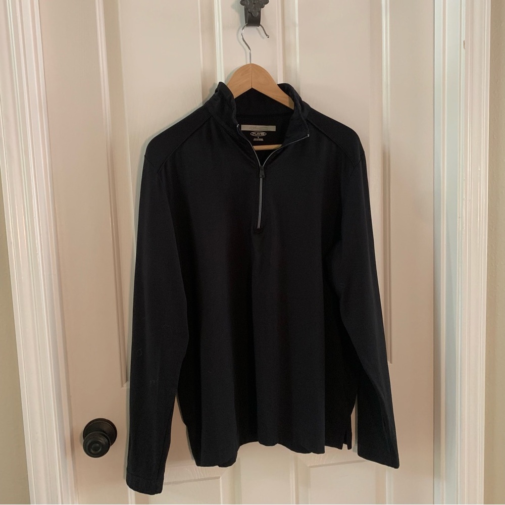 Greg Norman Play Dry Size L Black Pullover 1/2 Zip Light Jacket